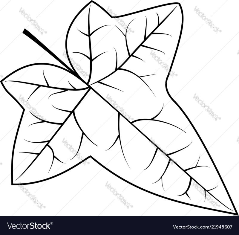 Трафарет Лиана с листьями
