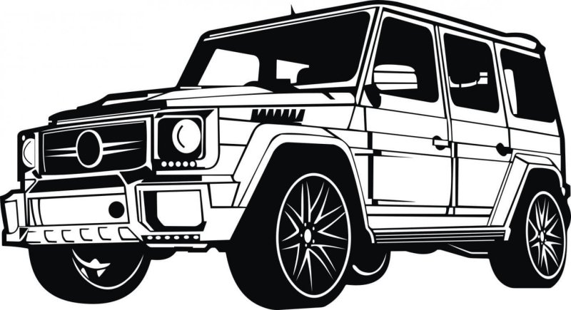 Раскраска Мерседес Гелендваген g63