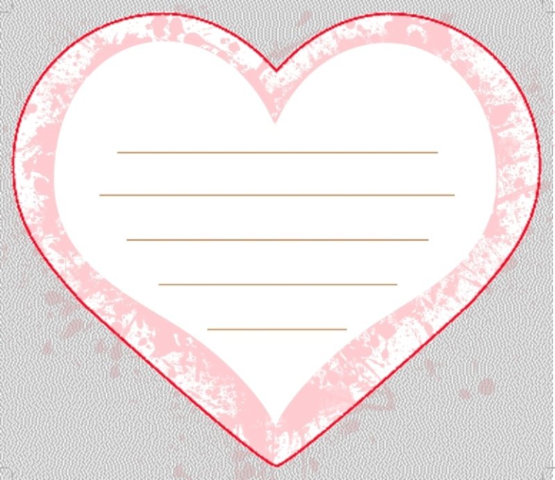 Записки в виде сердечек