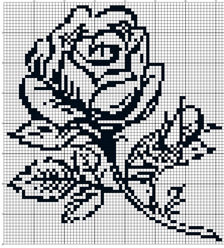 Вышивка монохром цветы