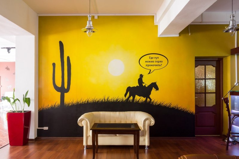 Роспись стен в кофейне