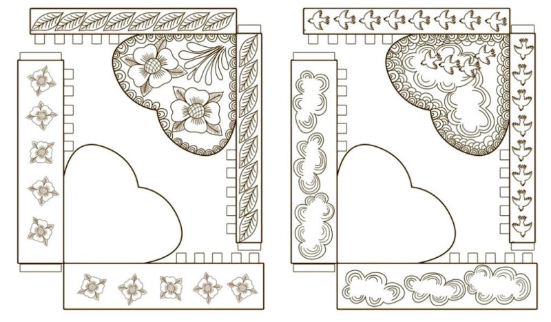 Схемы открытки для вырезания