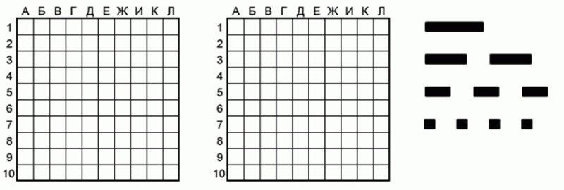 Схема игры морской бой