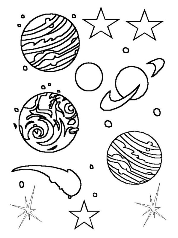 Планеты шаблон для аппликации