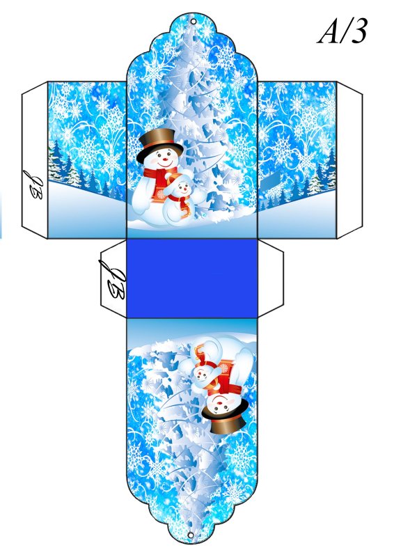 Коробочки из бумаги для новогодних подарков