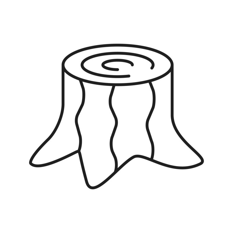 Пенек раскраска для детей