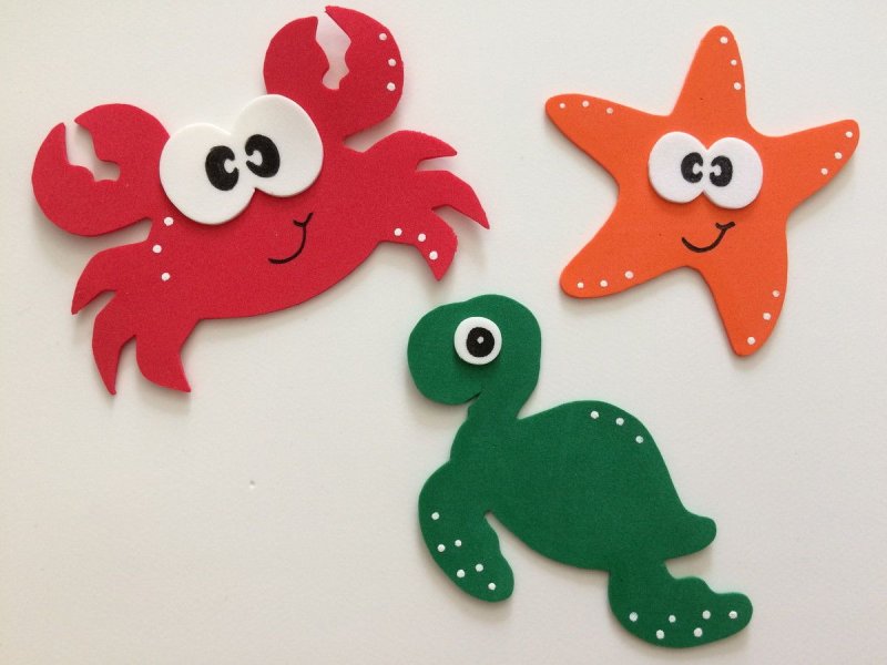 Морские обитатели из фетра