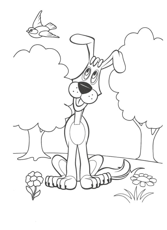 Шарик Простоквашино раскраска