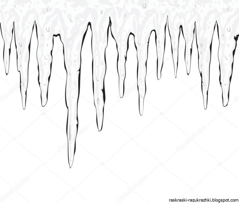 Сосульки шаблон