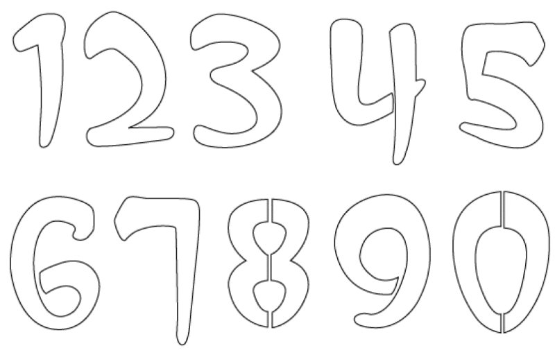 Цифры трафарет для вырезания