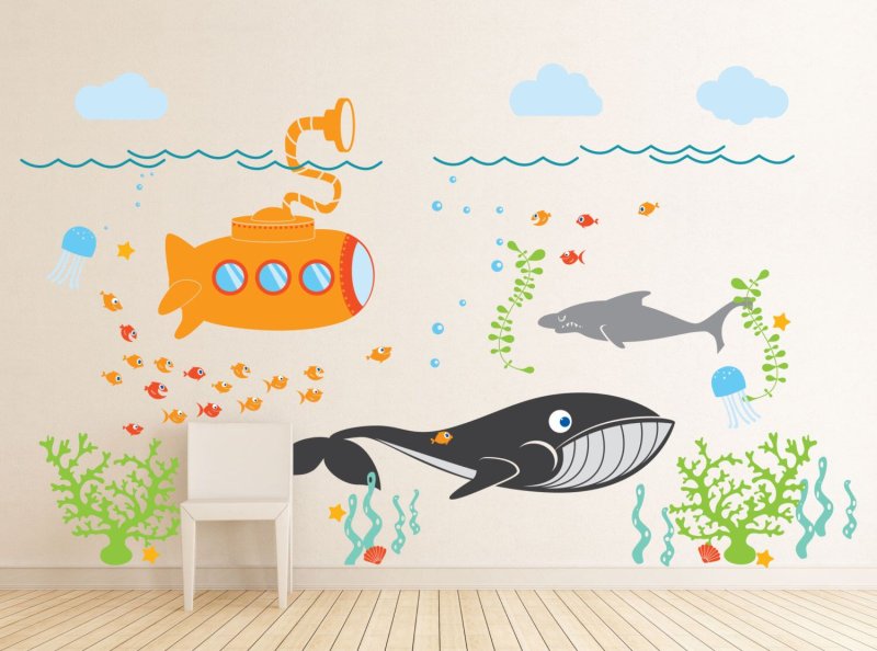 Трафареты в детскую комнату на стену