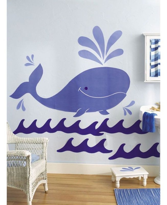 Покраска стен в морском стиле