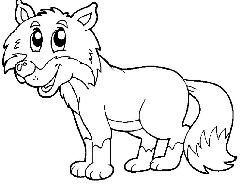 Раскраска лисы для детей