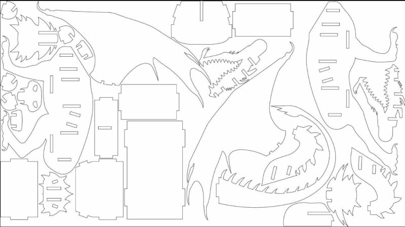 Дракон из фанеры чертежи