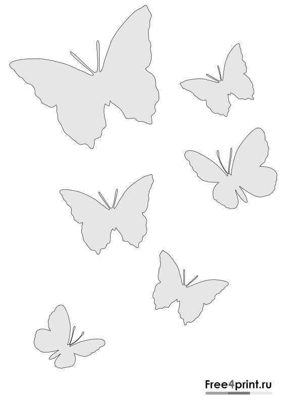 Бабочка шаблон для вырезания
