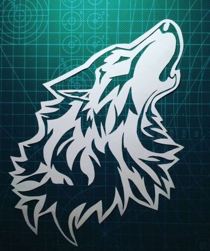 Вытынанка волк