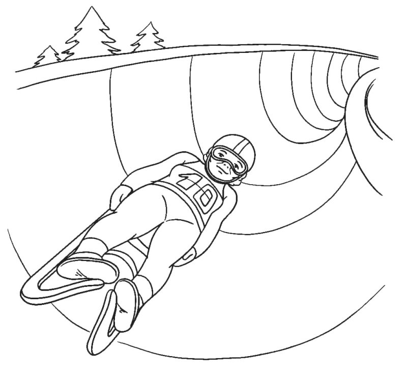 Раскраска зимний спорт для детей