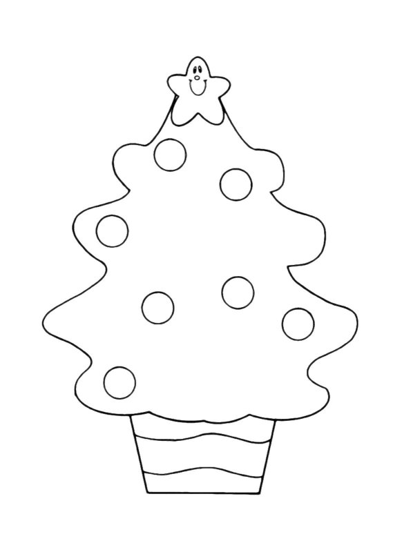 Елка раскраска