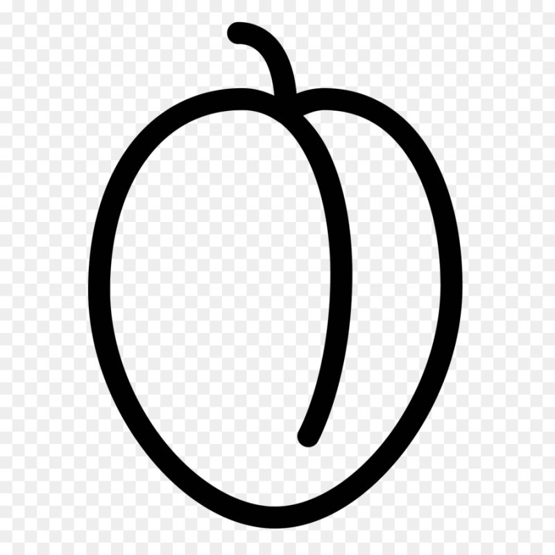 Слива раскраска для детей