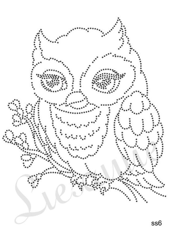 Точечная роспись Сова трафареты