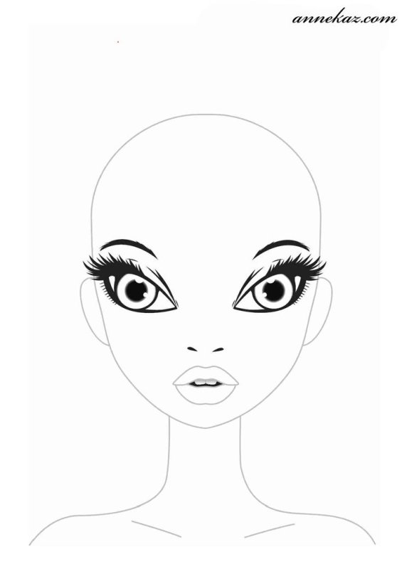 Разукрашки для девочек макияж