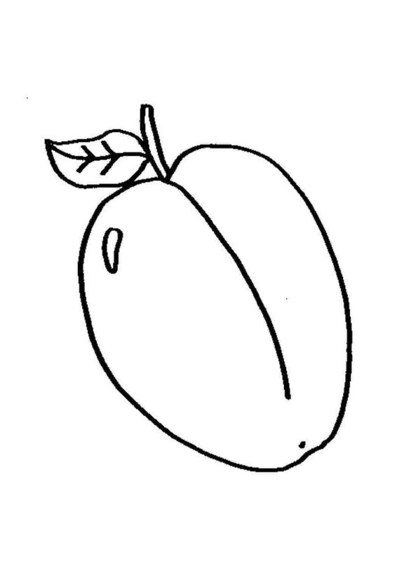 Фрукты раскраска для детей