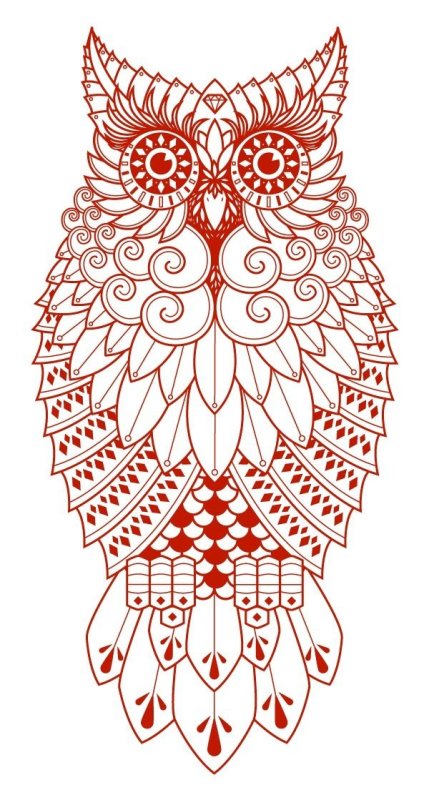 Зентангл Сова