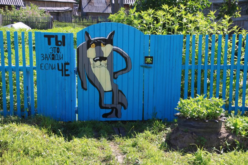 Рисунки на заборе на даче