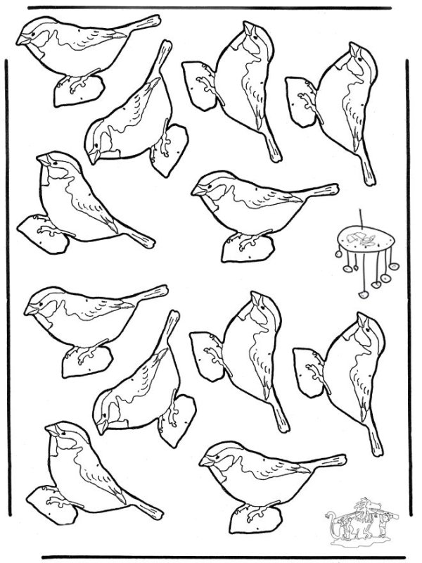 Зимующие птицы раскраски для дошкольников