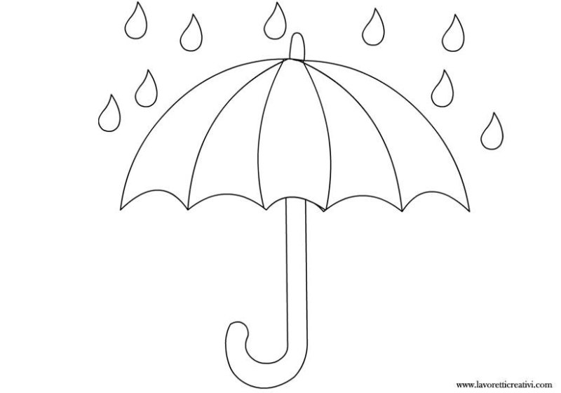Раскраска зонтик