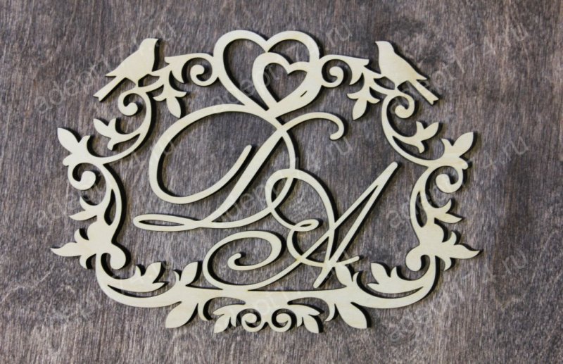 Вырезать инициалы на свадьбу