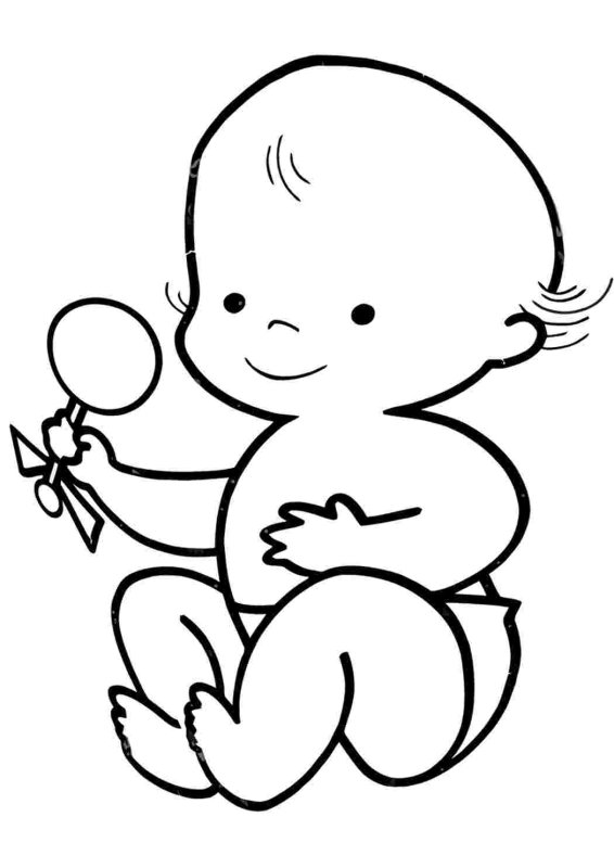 Раскраска младенец