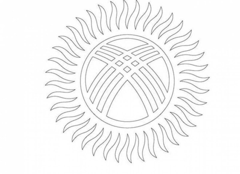 Флаг Кыргызстана Тундук вектор