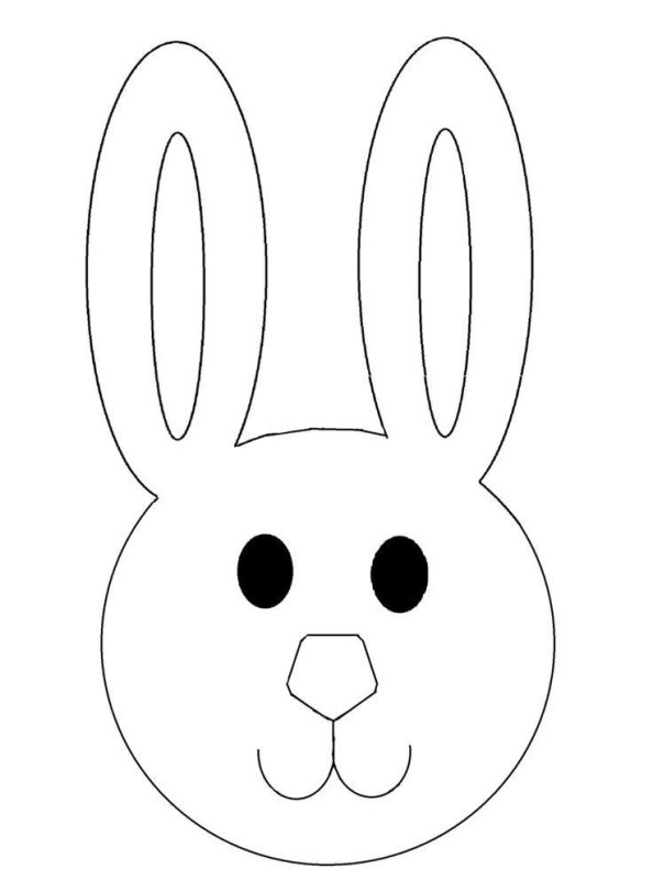 Трафарет зайца для аппликации