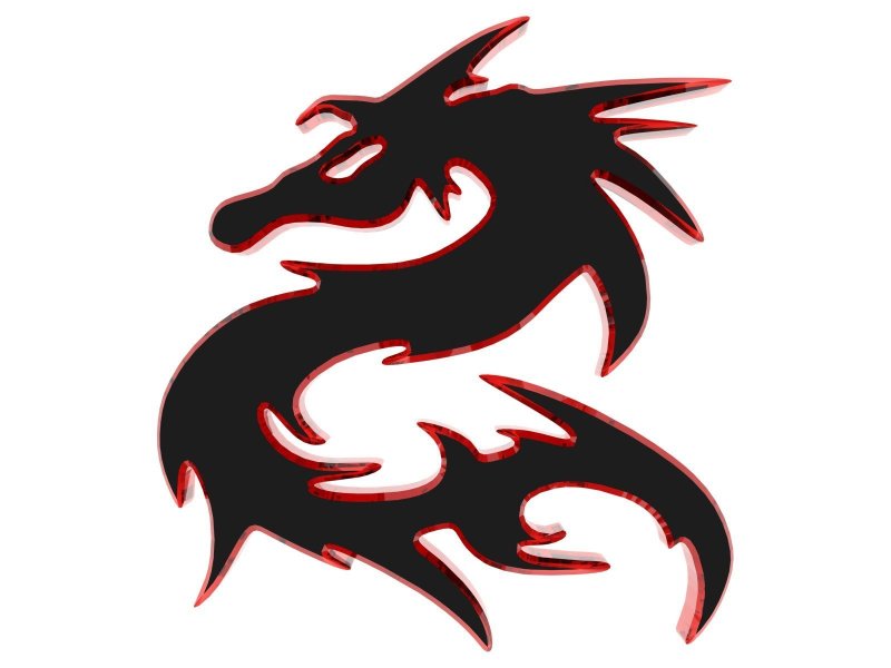 Дракон трафарет для рисования