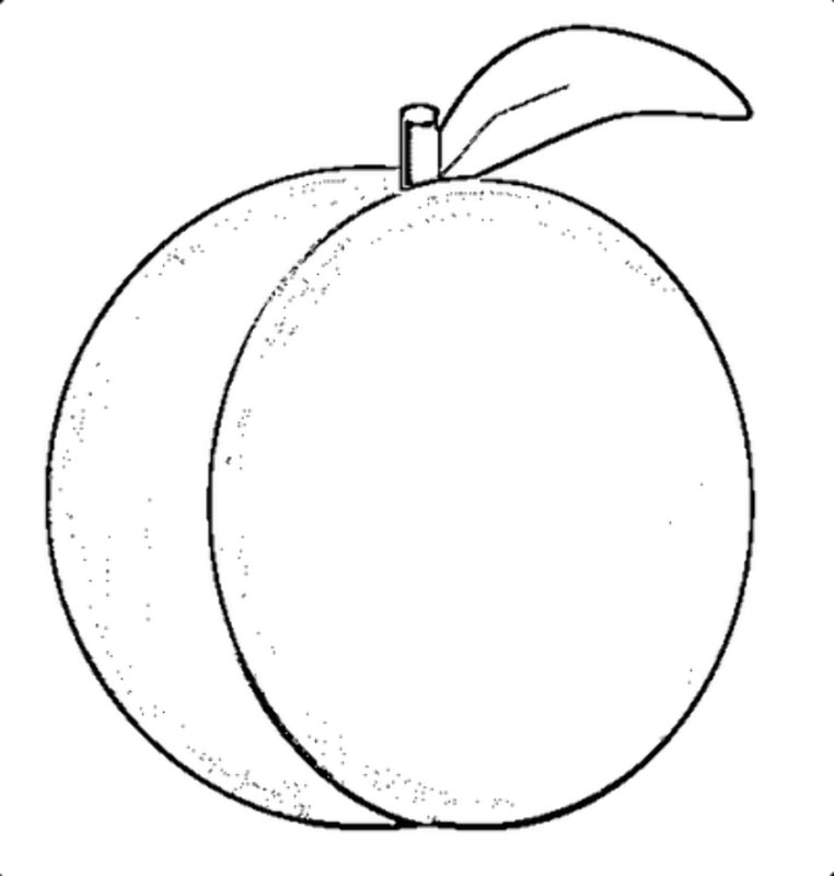 Персик трафарет для вырезания