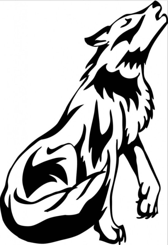 Волк рисунок