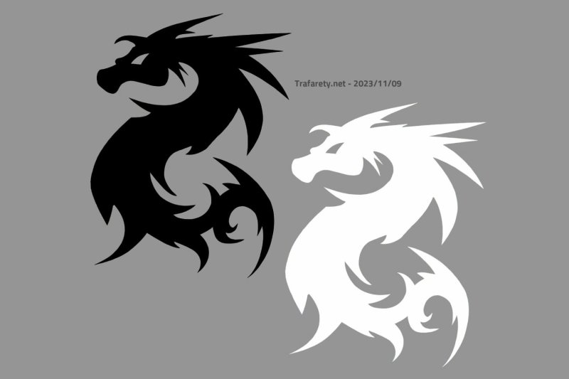 Трафарет дракона