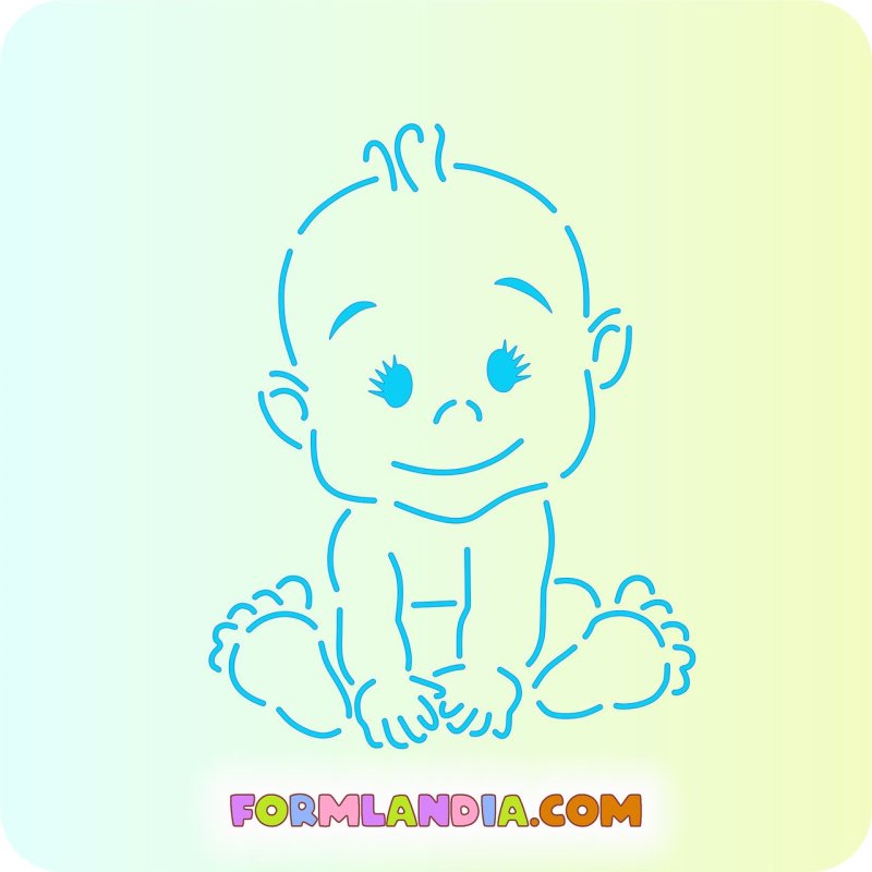 Трафарет для пряника малыш