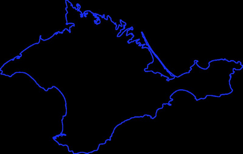 Крым карта полуострова контур