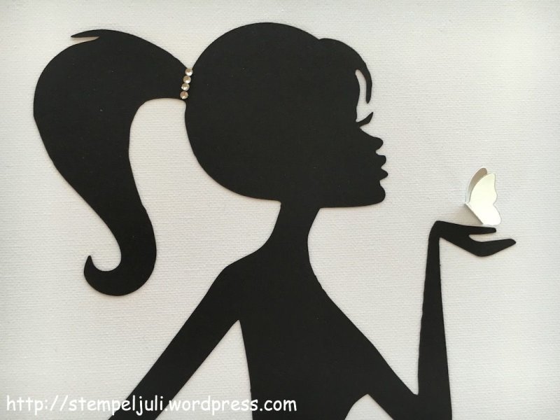 Силуэт девушки для поделки