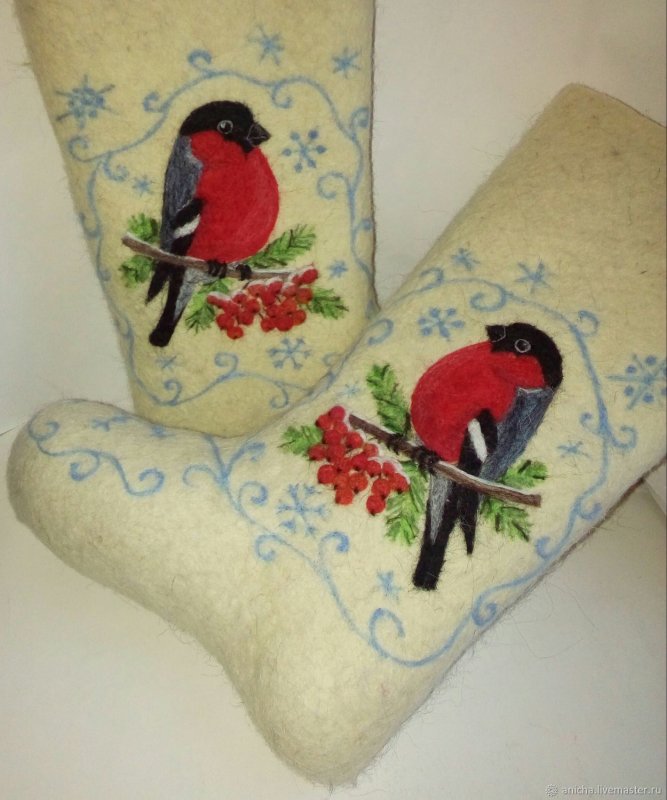 Детские валенки вышитые