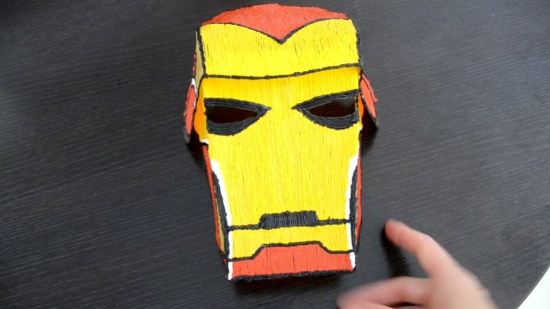 Маска Железный человек 3 д ручкой