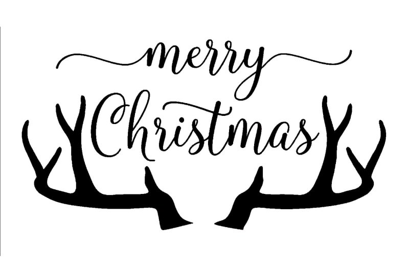 Картинки трафарет Merry Christmas Tree