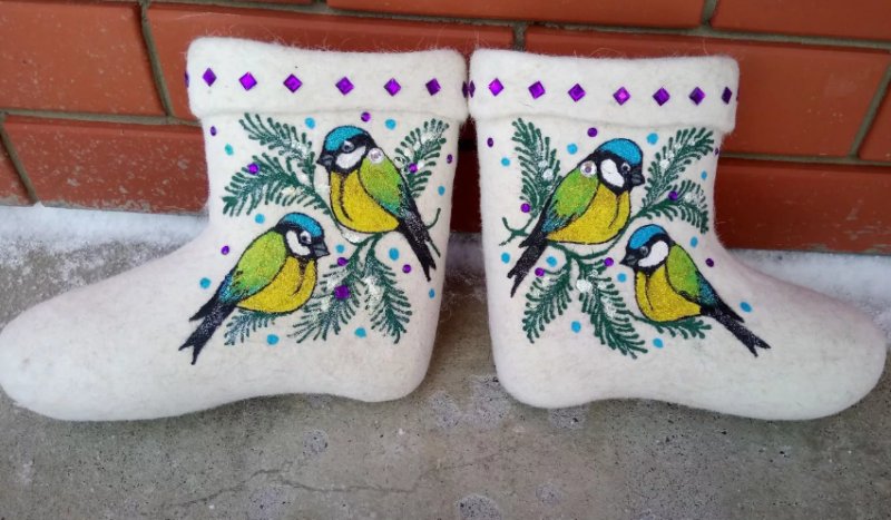 Валенки с орнаментом