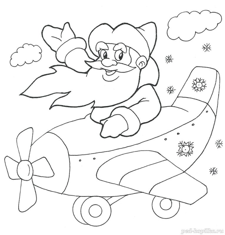 Раскраска Новогодняя для детей