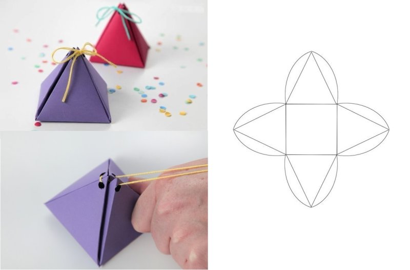 Коробочка из бумаги для подарка