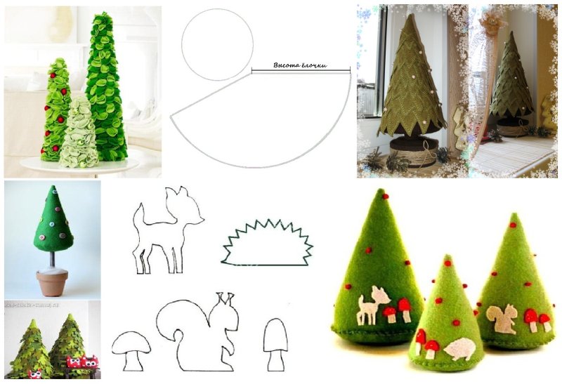 Елка из флиса объемная