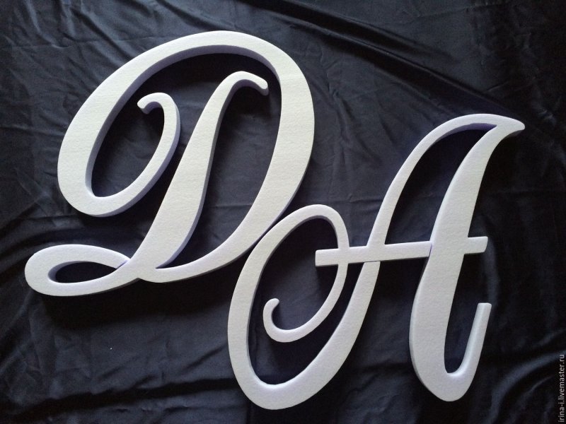 Буквы для свадебного декора