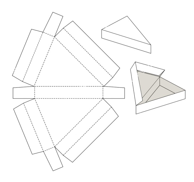 Развертки коробок для подарков